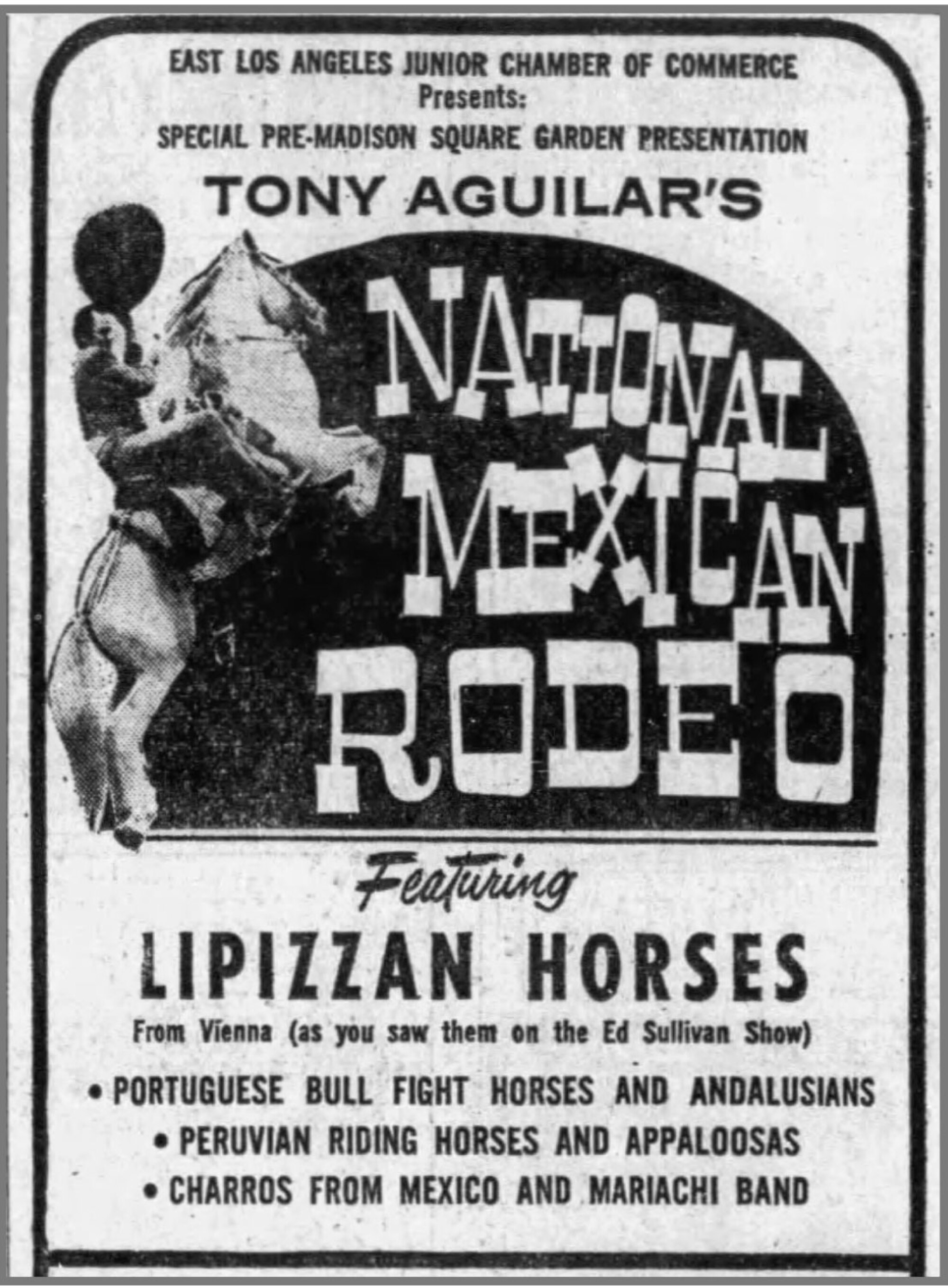 Ad for Antonio Aguilar's show