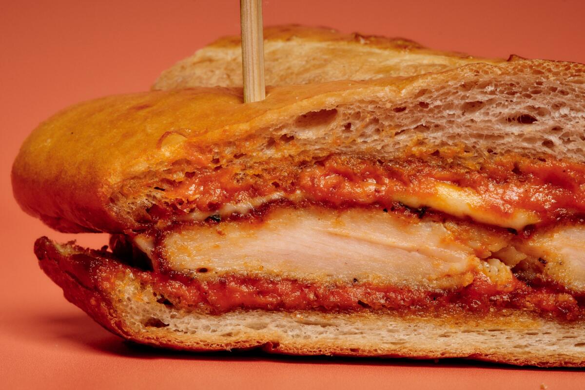 Chicken parm sandwich at Jemma.