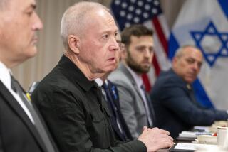 Israeli Defense Minister Yoav Gallant, second from left, meets with Defense Secretary Lloyd Austin at the Pentagon, Tuesday, March 26, 2024, in Washington. (AP Photo/Jacquelyn Martin)