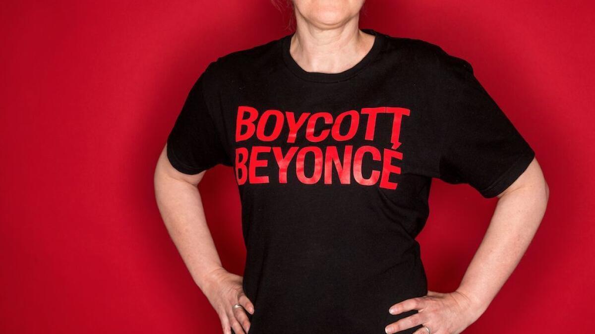 "Boycott Beyonce" T-shirt.