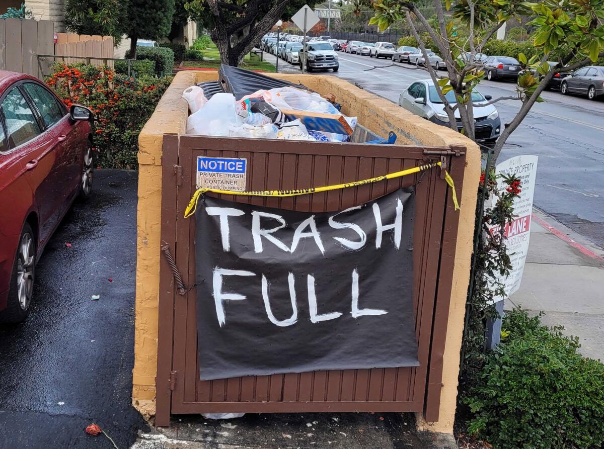 Full trash bins were a familiar sight during the trash strike.