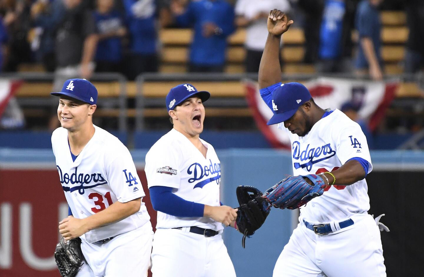 Joc Pederson, Enrique Hernandez, Yasiel Puig