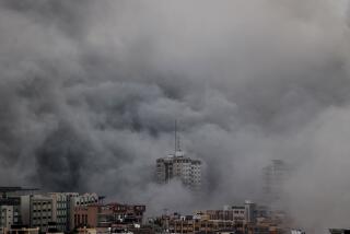 GAZA CITY, GAZA - OCTOBER 09: Smoke rises over the buildings as the Israeli airstrikes continue in Al-Rimal Neighbourhood of Gaza City, Gaza on October 9, 2023. (Photo by Ali Jadallah/Anadolu Agency via Getty Images)