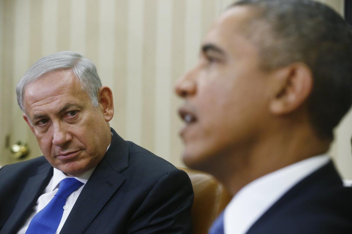 President Obama meets with Israeli Prime Minister Benjamin Netanyahu in the White House in 2013.