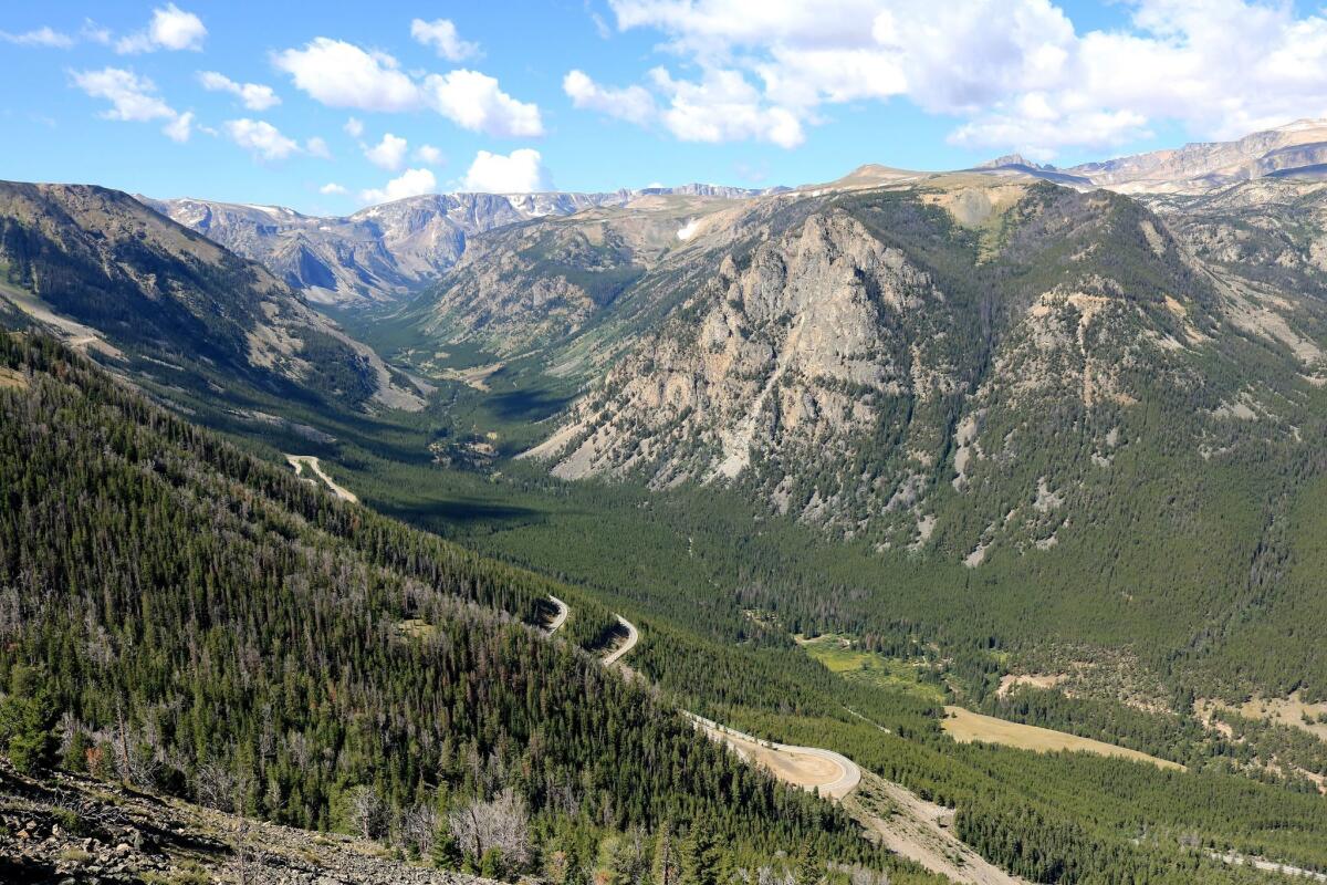 Rock Creek Canyon in the Beartooth Mountains of the Custer National Forest in Montana.