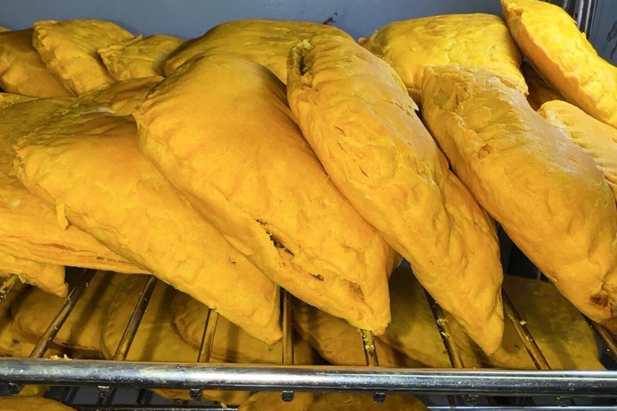 Jamaican patties from Blessed Tropical Jamaican Cuisine.