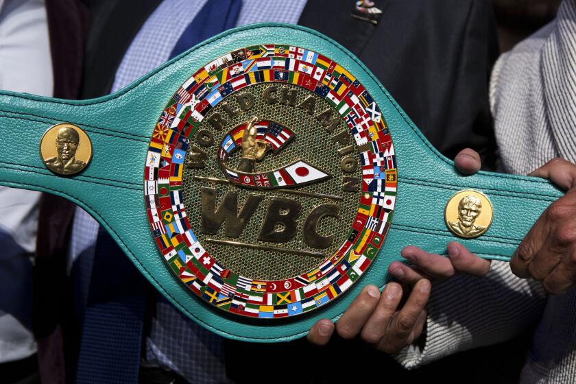 El 'Cinturón de Esmeraldas', premio para el vencedor de la pelea entre Floyd Mayweather y Manny Pacquiao.