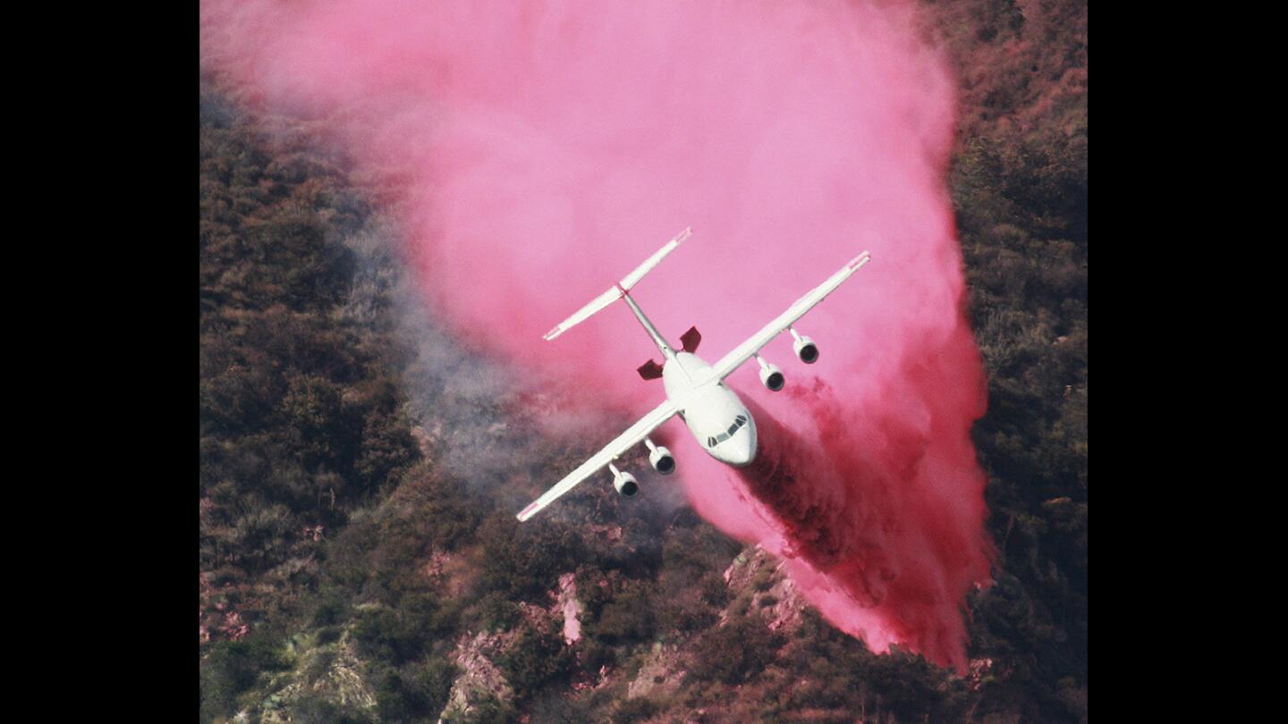 Photo Gallery: Aircraft fighting the Fish Fire in the Angeles National Forest above Duarte