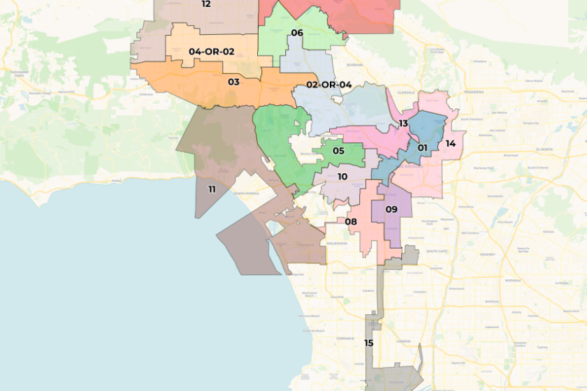 The final map approved by L.A.'s redistricting commission. It next goes to the City Council.