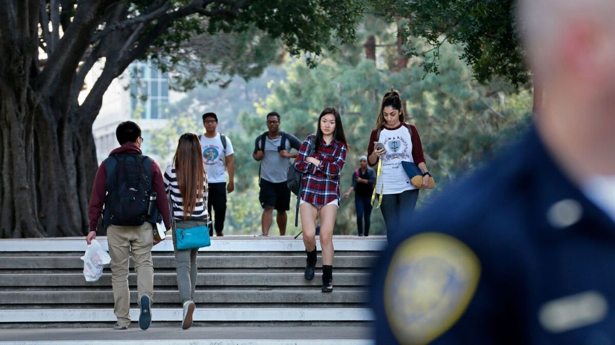 U.C. Irvine police will have an increased presence on campus after an attempted kidnapping this week.