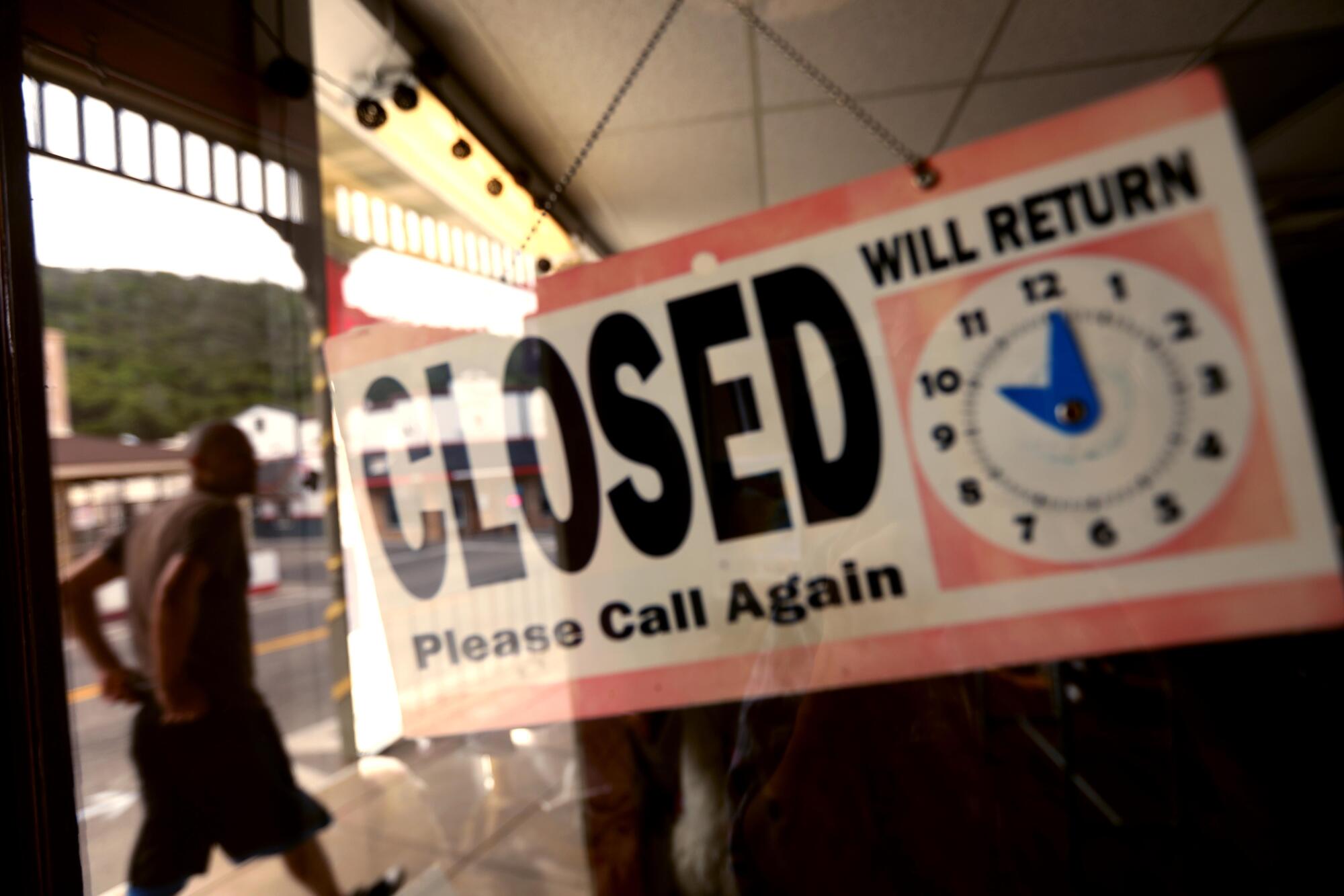 Closed shop along Highway 140 in Mariposa.