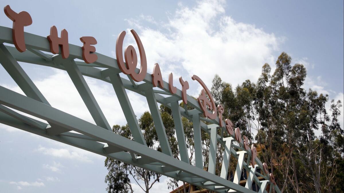 The main gate of Walt Disney Co.'s headquarters in Burbank. Disney is expected to loom large at CinemaCon following its acquisition of 21st Century Fox assets.