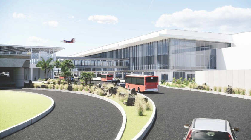 Rendering of the proposed Terminal 1 building.