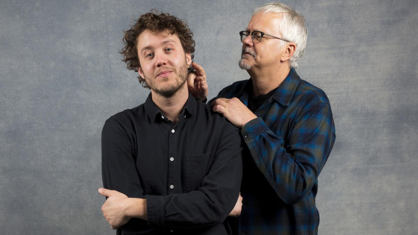 Director Jack Henry Robbins and his father, co-producer Tim Robbins, from the film "Painting With Joan."