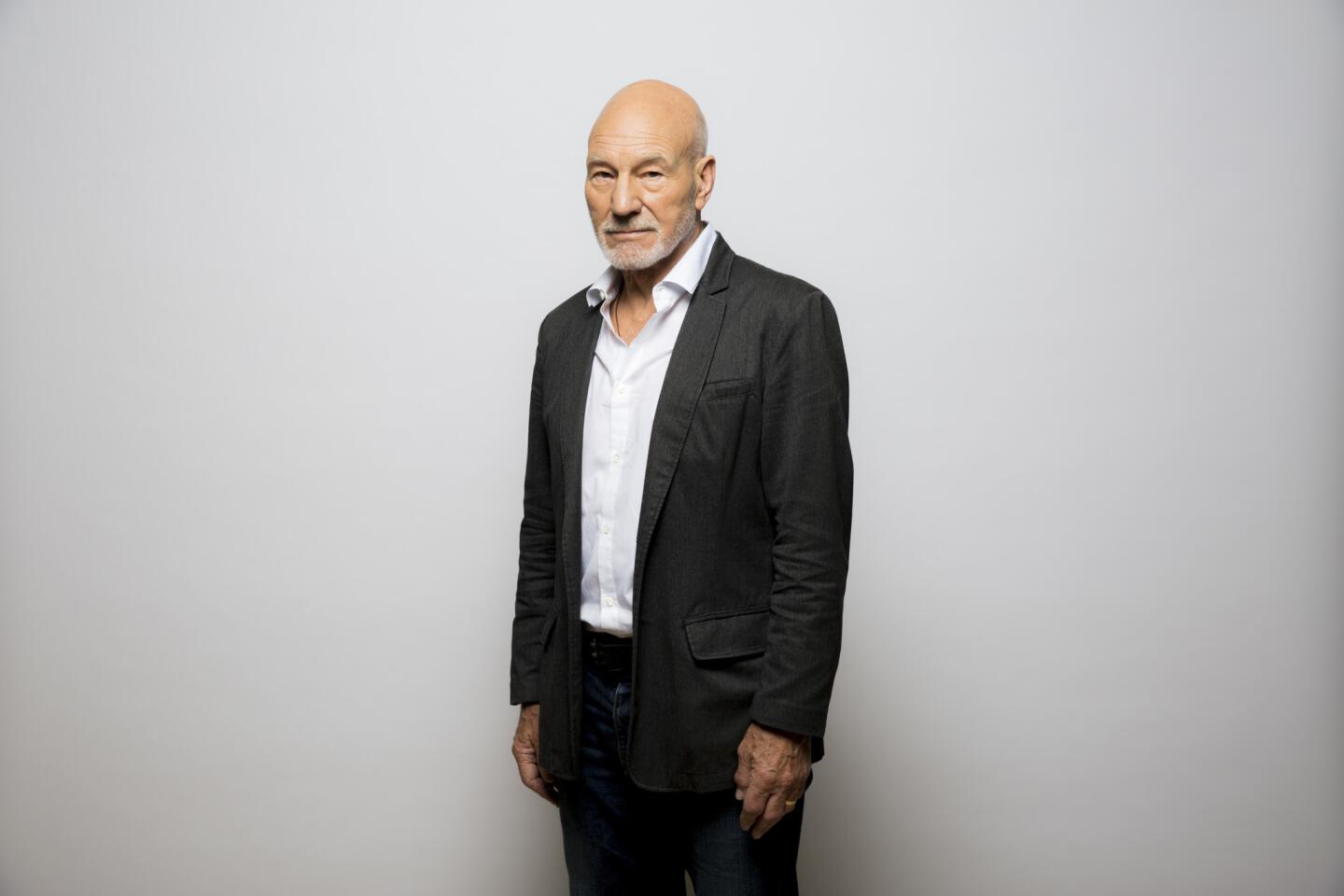 TORONTO, ON, CA--FRIDAY, SEPTEMBER 11, 2015-- Sir Patrick Stewart, from the movie "Green Room" photographed in the L.A. Times photo studio at the 40th Toronto International Film Festival, in Toronto, Ontario, Canada, on Friday, September 11, 2015. (Jay L. Clendenin / Los Angeles Times)