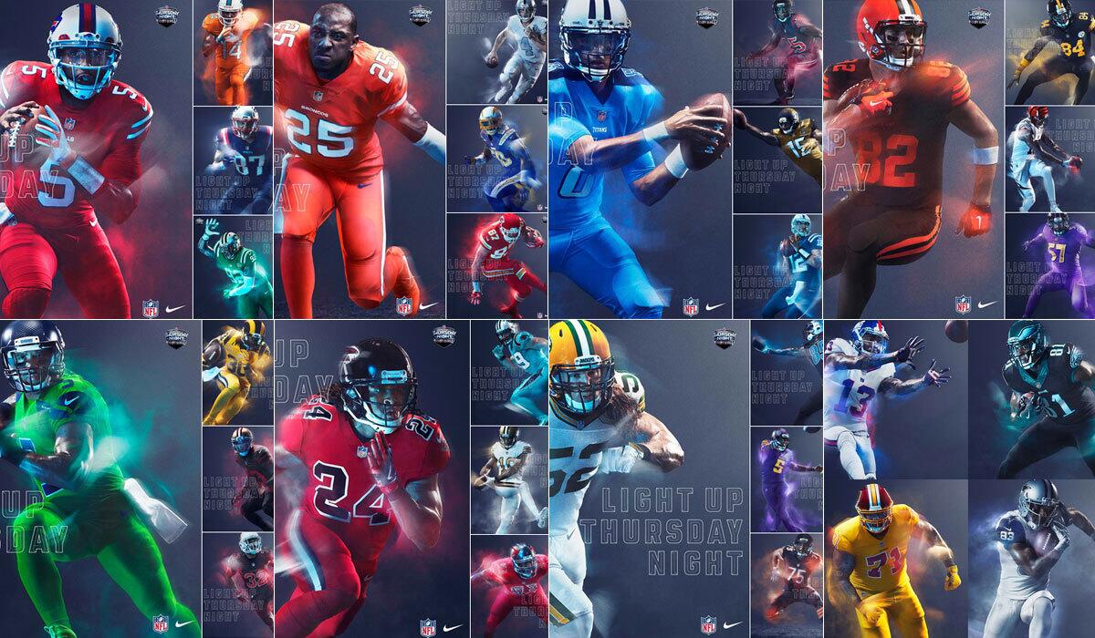 NFL's 'Color Rush' uniforms are back, and this time they're color-blind  friendly - Los Angeles Times