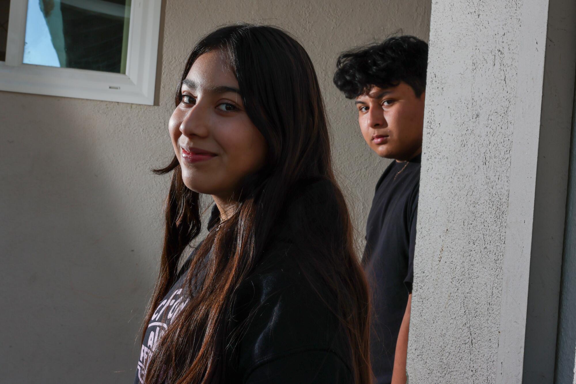 A girl and a boy.