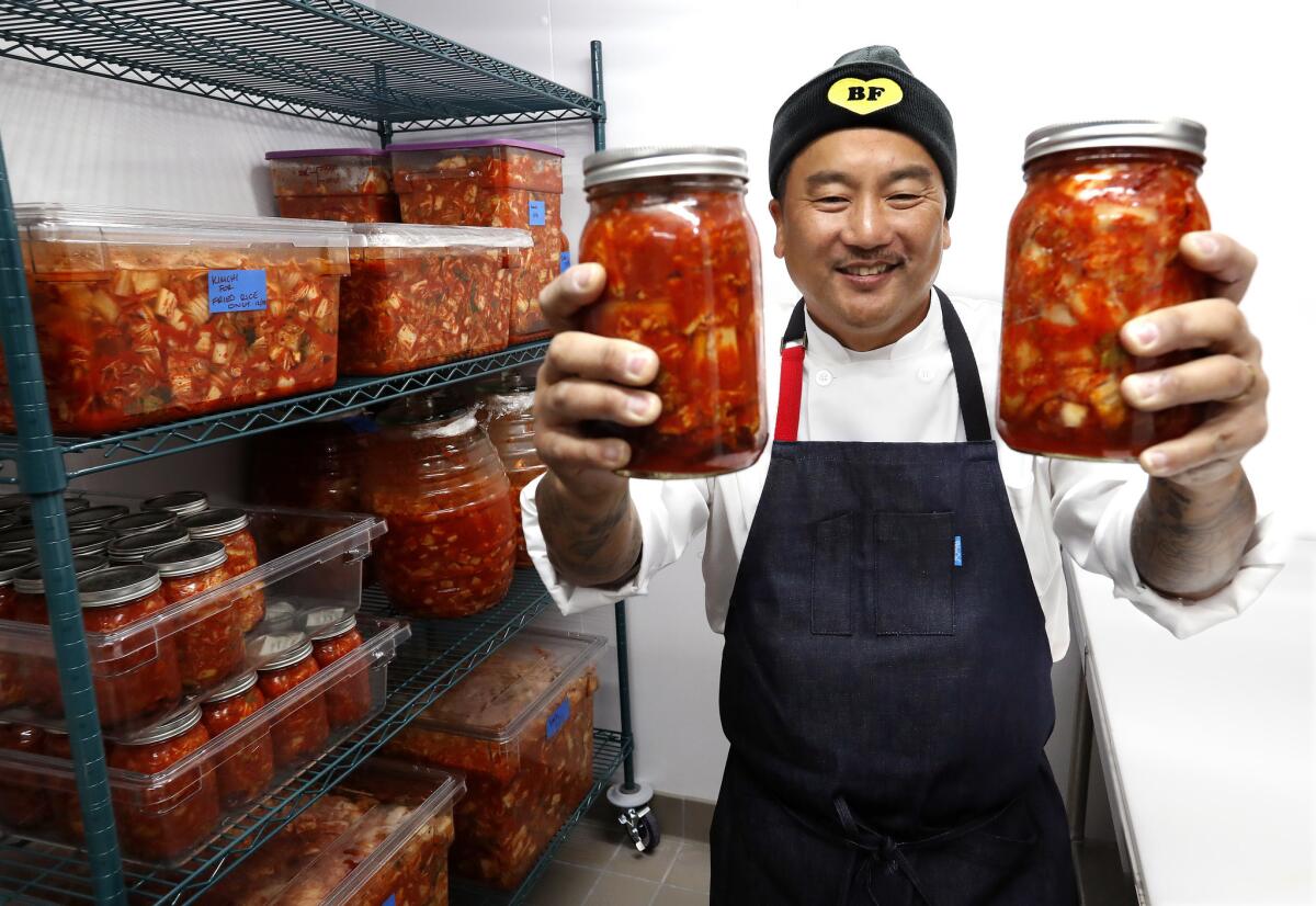 Chef Roy Choi inside the kimchi room of his Las Vegas restaurant, Best Friend.