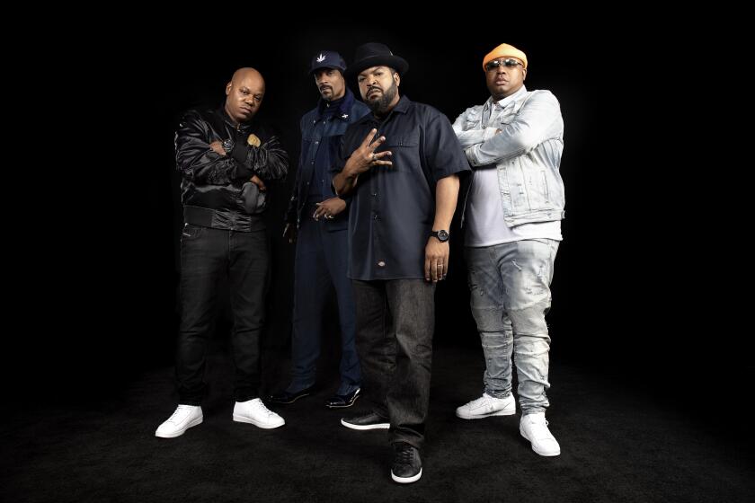 Mount Westmore, photographed on Mar. 8, 2021. From left, Ice Cube, Snoop Dog, Too Short and E-40.