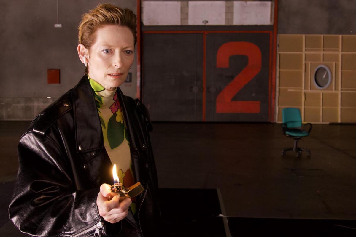 Tilda Swinton in the movie "The Human Voice."