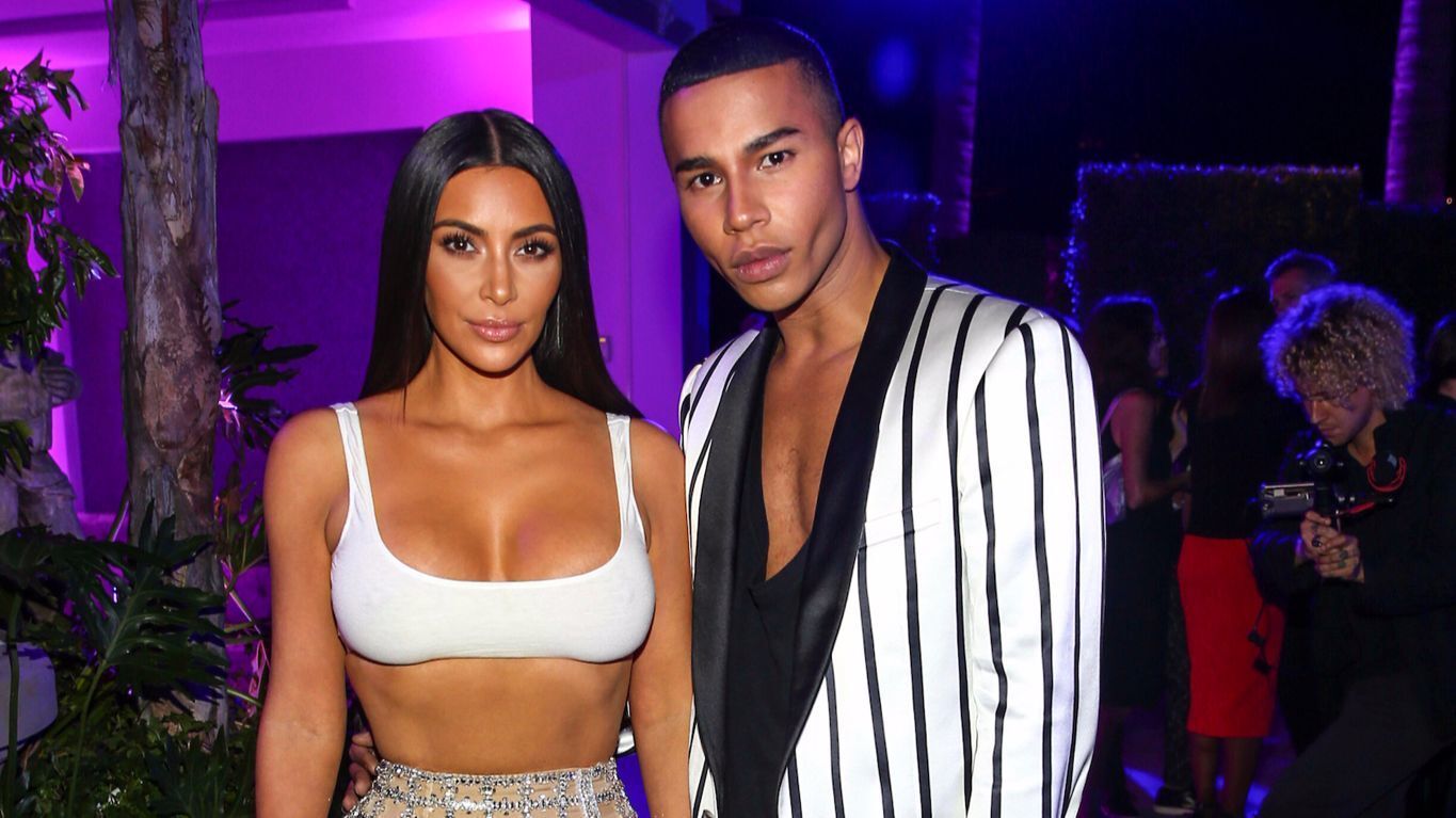 arve industri Urimelig Kim Kardashian West, Halsey attend Balmain party with Olivier Rousteing in  Beverly Hills - Los Angeles Times