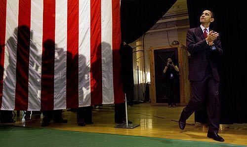 Obama and flag