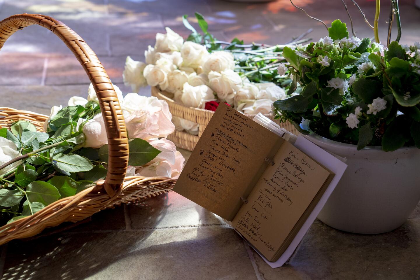 During Mass for Survivors of Suicide Loss at Our Mother of Confidence, about 75 white roses were placed in a basket from families who lost a love one to suicide.