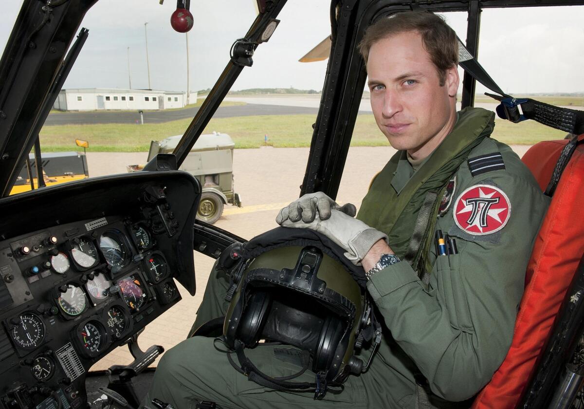 Prince William, photographed here in June 2012 during his stint with the Royal Air Force, will train to become a emergency helicopter pilot for the East Anglian Air Ambulance.