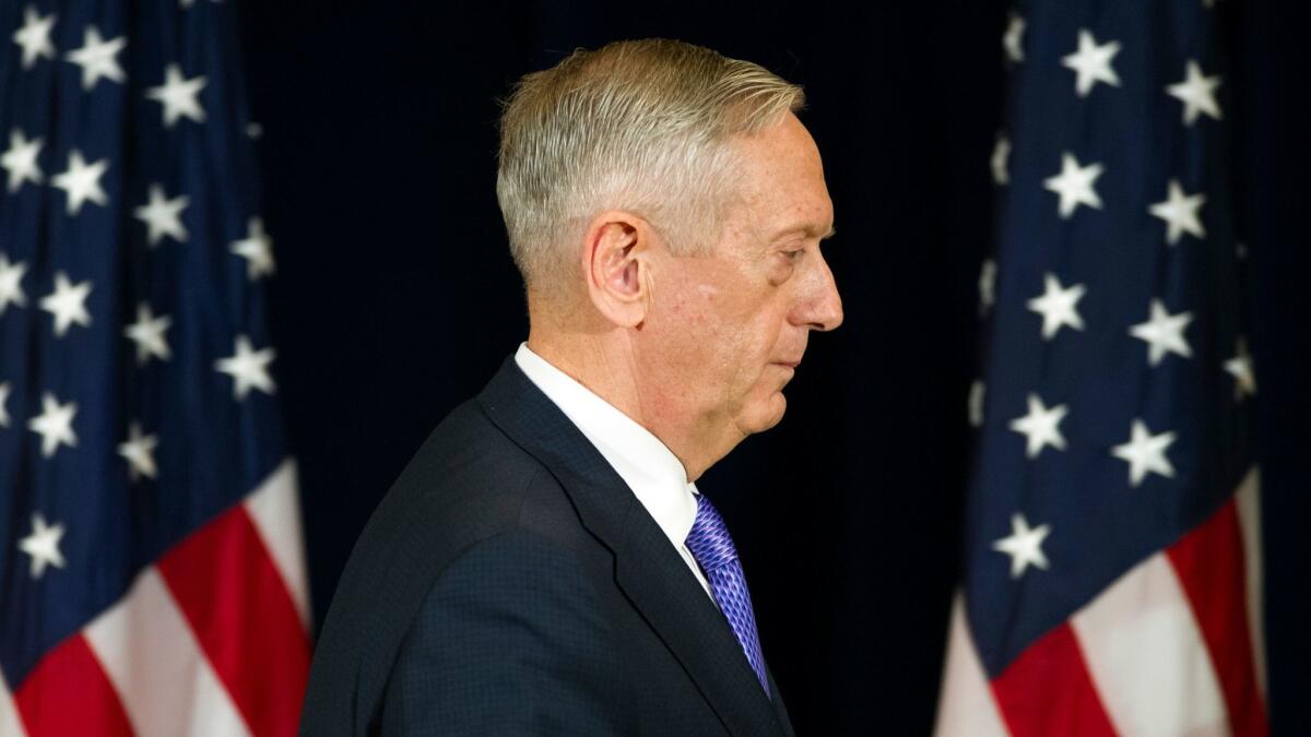 "We will use this additional time to evaluate more carefully the impact of such accessions on readiness and lethality," Defense Secretary James N. Mattis said in a memo on whether to allow transgender enlistments.
