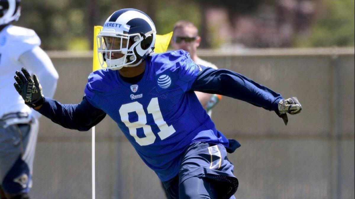 Rookies get moving at the first day of Rams' rookie minicamp Los