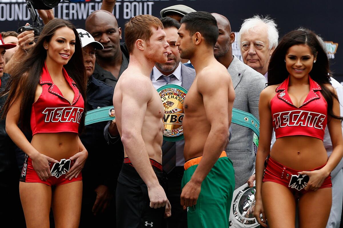 Canelo Alvarez, left, and Amir Khan have already done drug testing that will be featured in the WBC's Clean Drug Program.