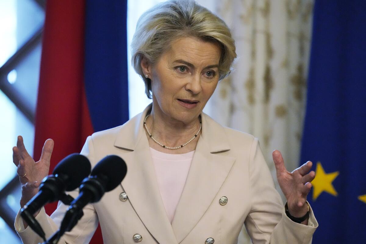 La presidenta de la Comisión Europea, Ursula von der Leyen,