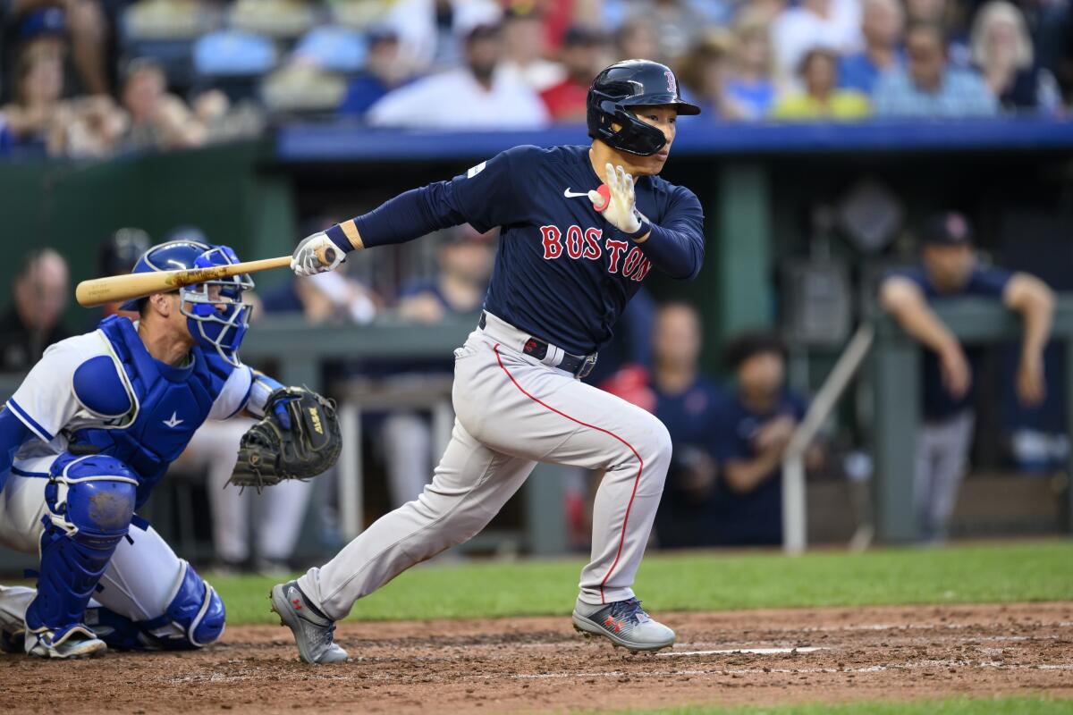 Triston Cases' homer, Alex Verdugo's 3 hits lead the Red Sox to a 9-5 win  over the Royals
