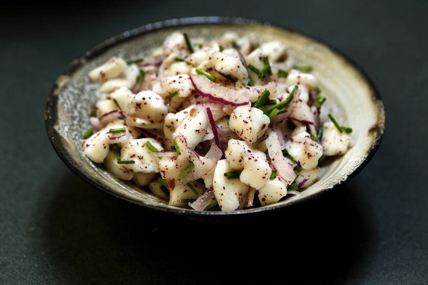 Ceviche with sumac and Aleppo pepper.