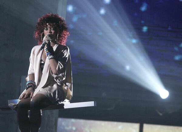 Rihanna on stage