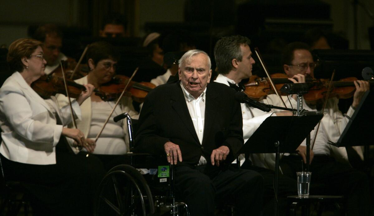 Gore Vidal at a performance of "Lincoln Portrait" at the Hollywood Bowl in 2007.