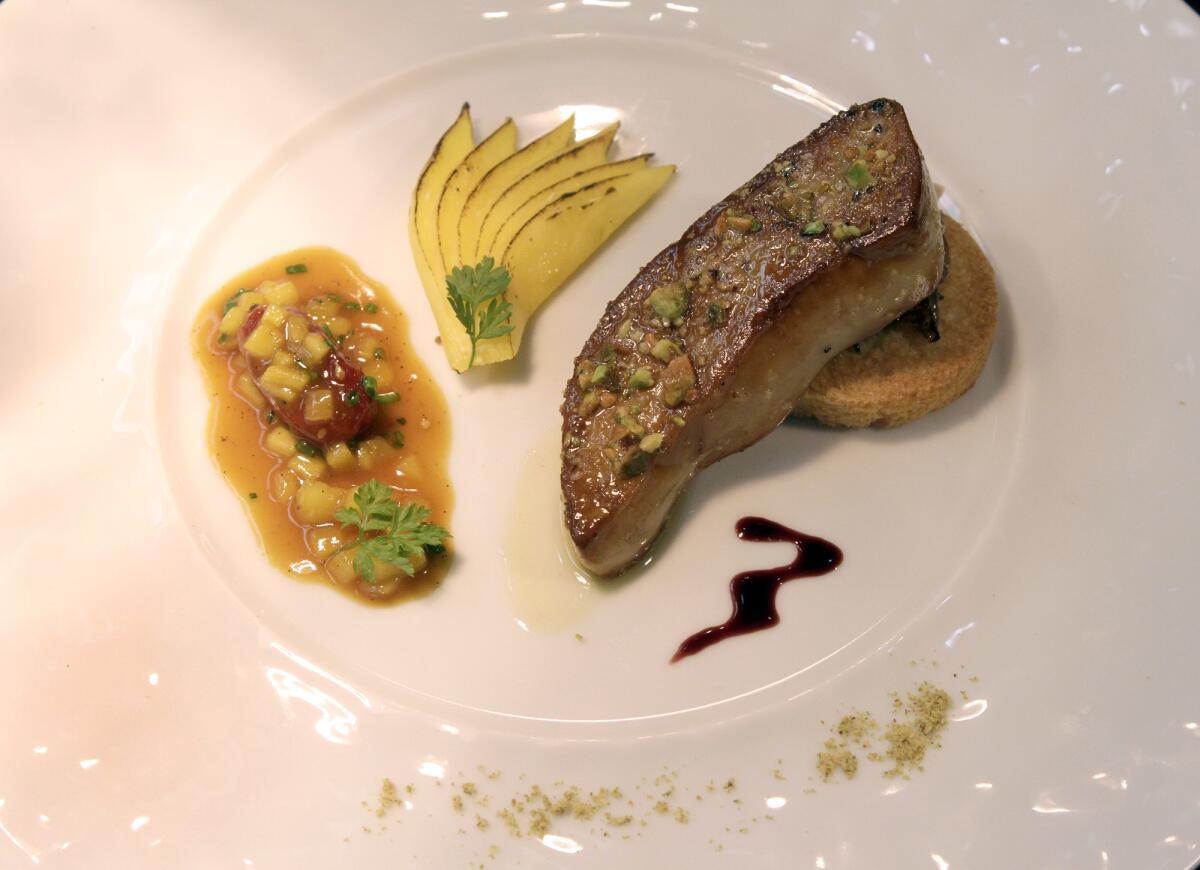 When the foie gras ban was announced, Santa Monica chef Raphael Lunetta of JiRaffe restaurant protested by serving a six-course fois gras dinner.