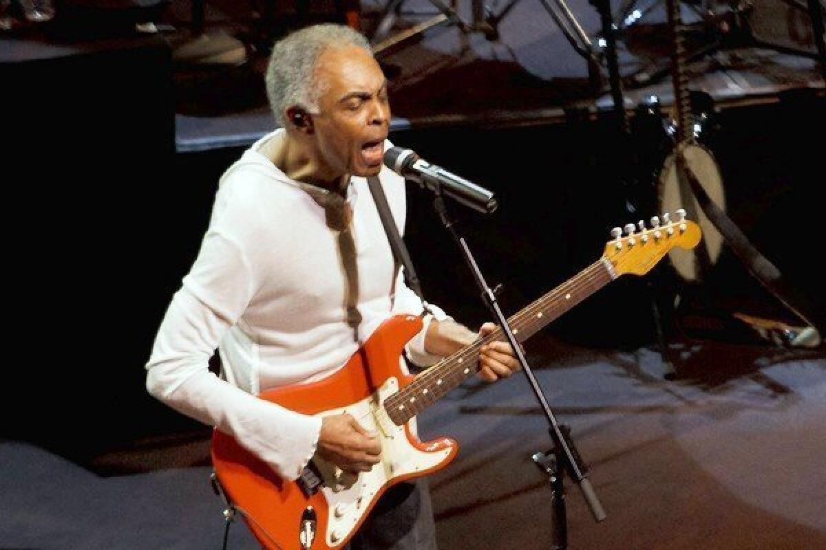 Gilberto Gil performs at the Walt Disney Concert Hall.