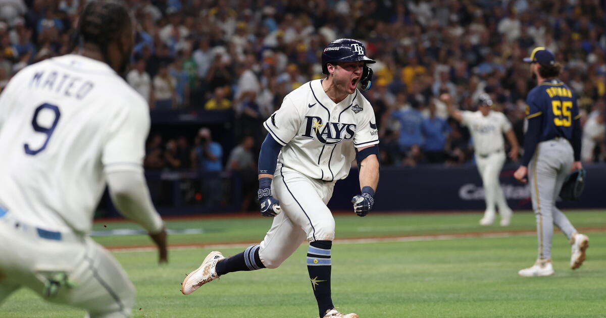 Rays’ two-run rally in 12th keeps their World Series title hopes alive against Brewers