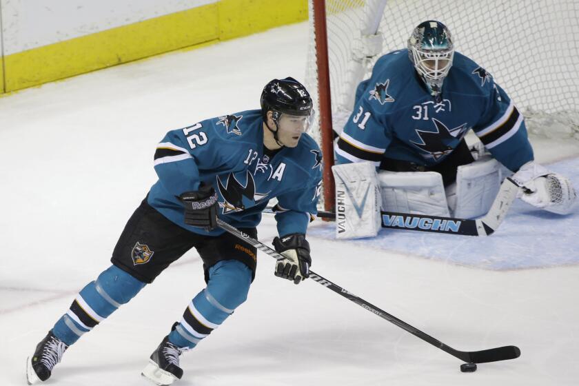 San Jose's Patrick Marleau is one of the finalists for the Lady Byng Trophy.