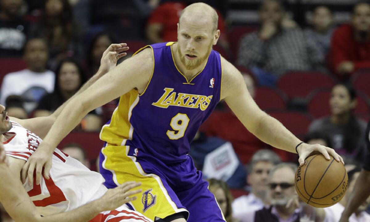 Lakers center Chris Kaman is averaging eight points and 5.8 rebounds per game this season.