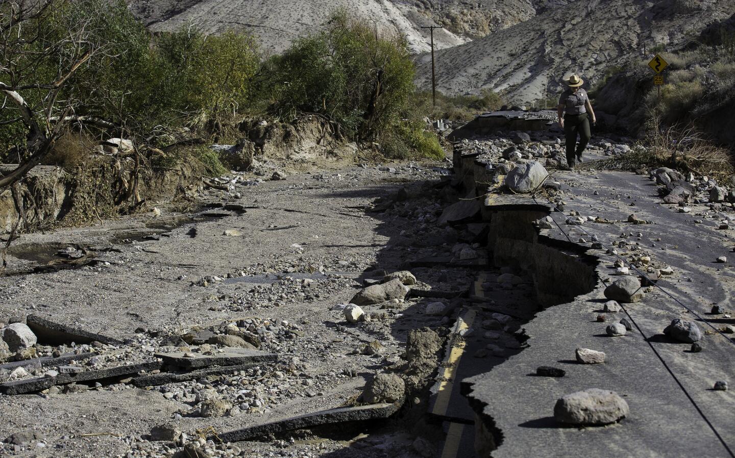 Major flood damage in Death Valley