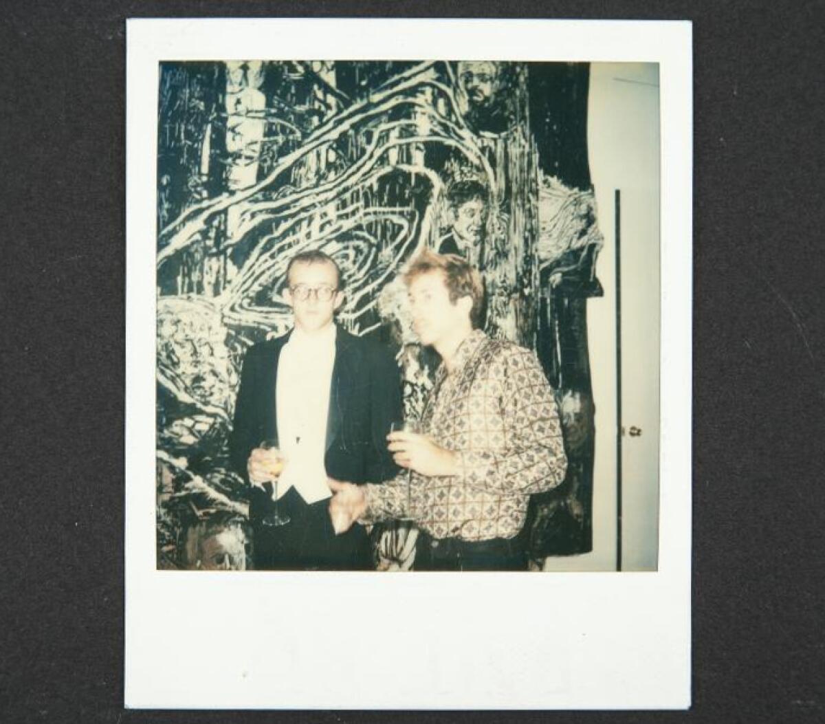 Keith Haring, left, and Kenny Scharf in New York in 1982.