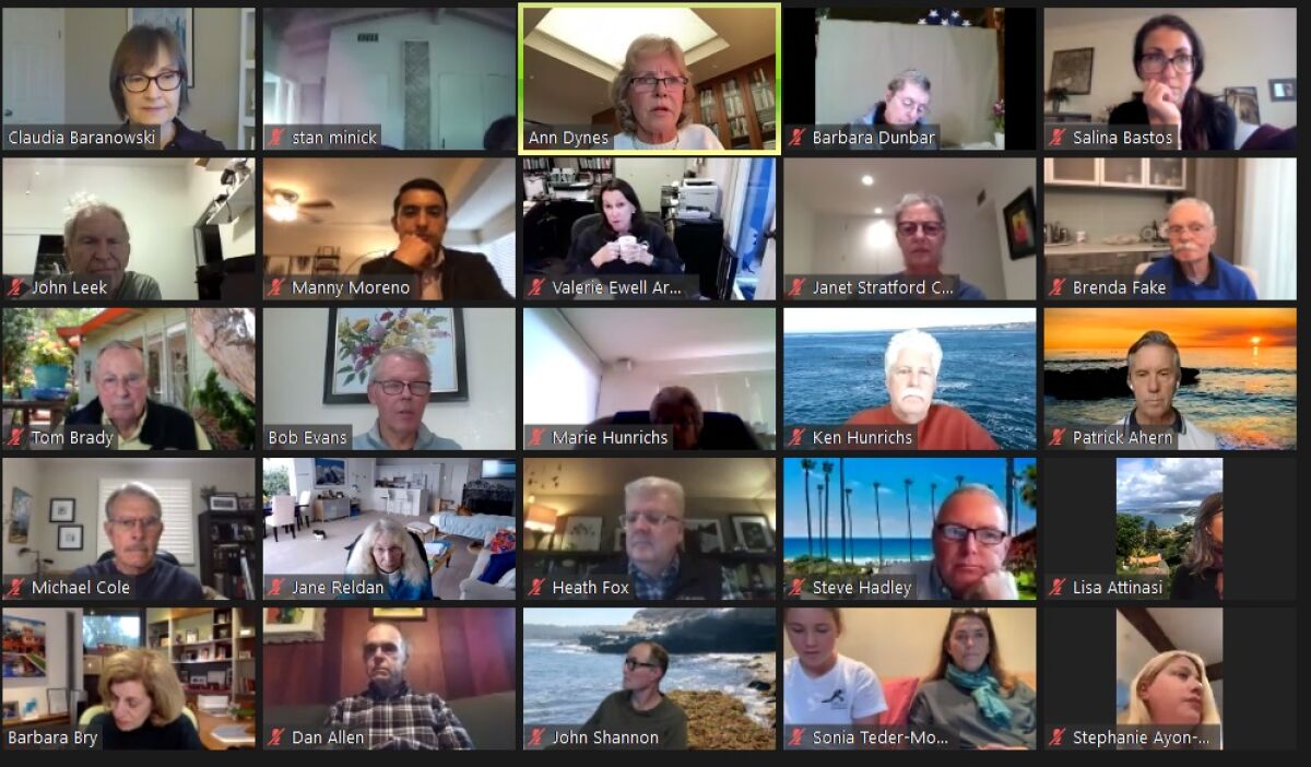 The La Jolla Parks & Beaches board holds its Dec. 7 meeting on Zoom.