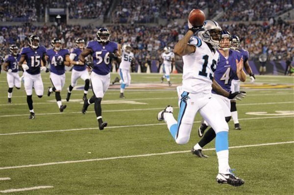 Panthers score 4 TDs on returns, beat Ravens 34-27 - The San Diego
