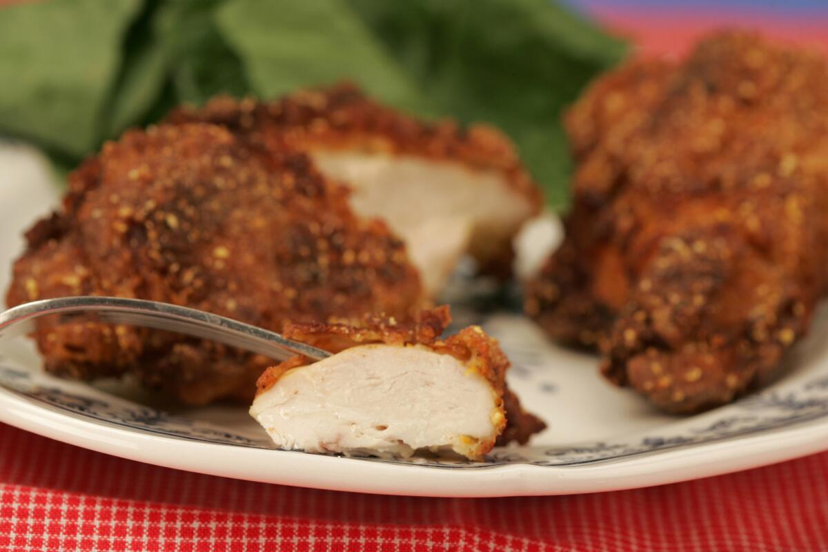 Recipe: Cornmeal-dusted fried chicken