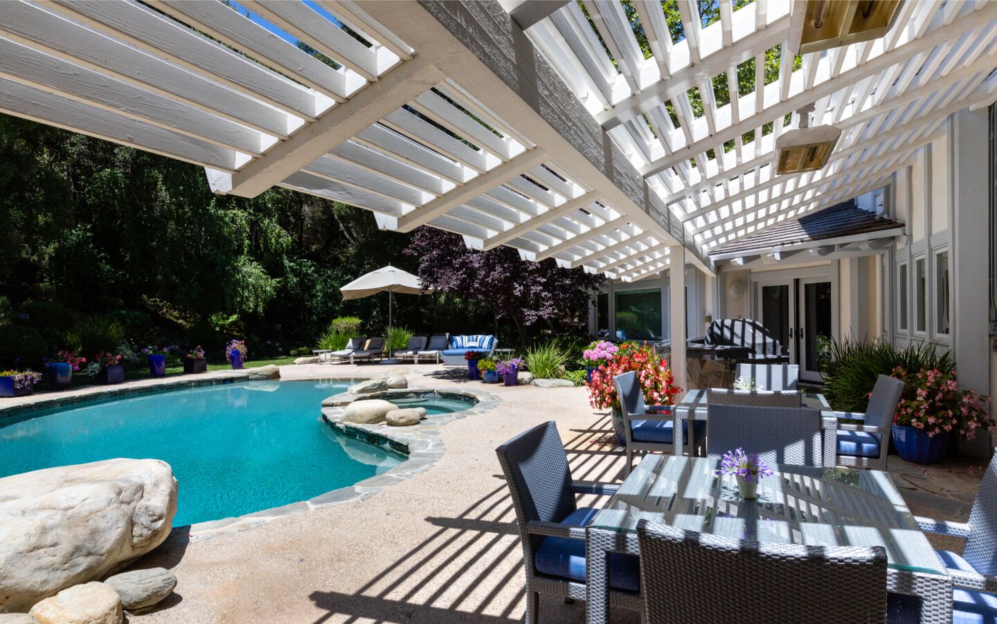 Ted Knight's former Pacific Palisades estate: the patio