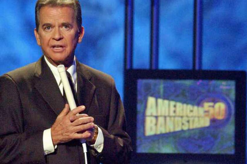 Dick Clark during the taping of "American Bandstand's" 50th anniversary special in 2002.