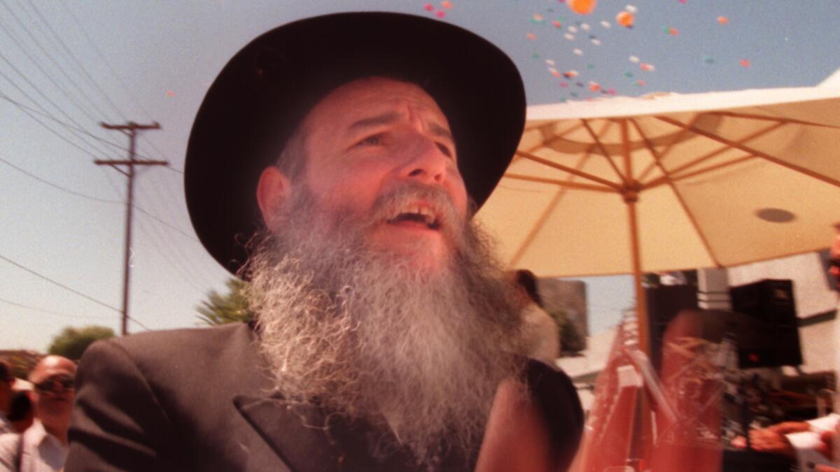 Rabbi Boruch Shlomo Cunin, seen in 1995, "treated the grant advances as if they were gifts to Chabad that, once paid by Cal EMA, were no longer the 'business of the government,'" a judge wrote. "Chabad proceeded to use grant funds to pay unauthorized expenses...."