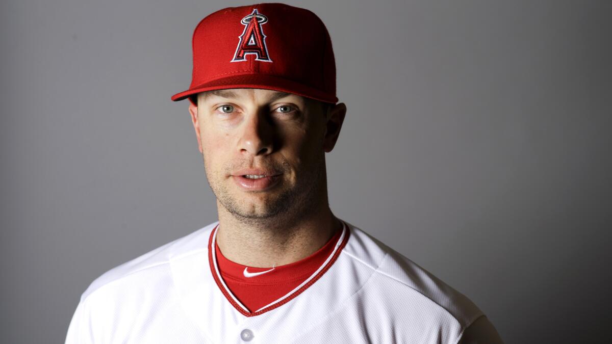Daniel Nava poses for his portrait during media day at spring training on Feb. 26.